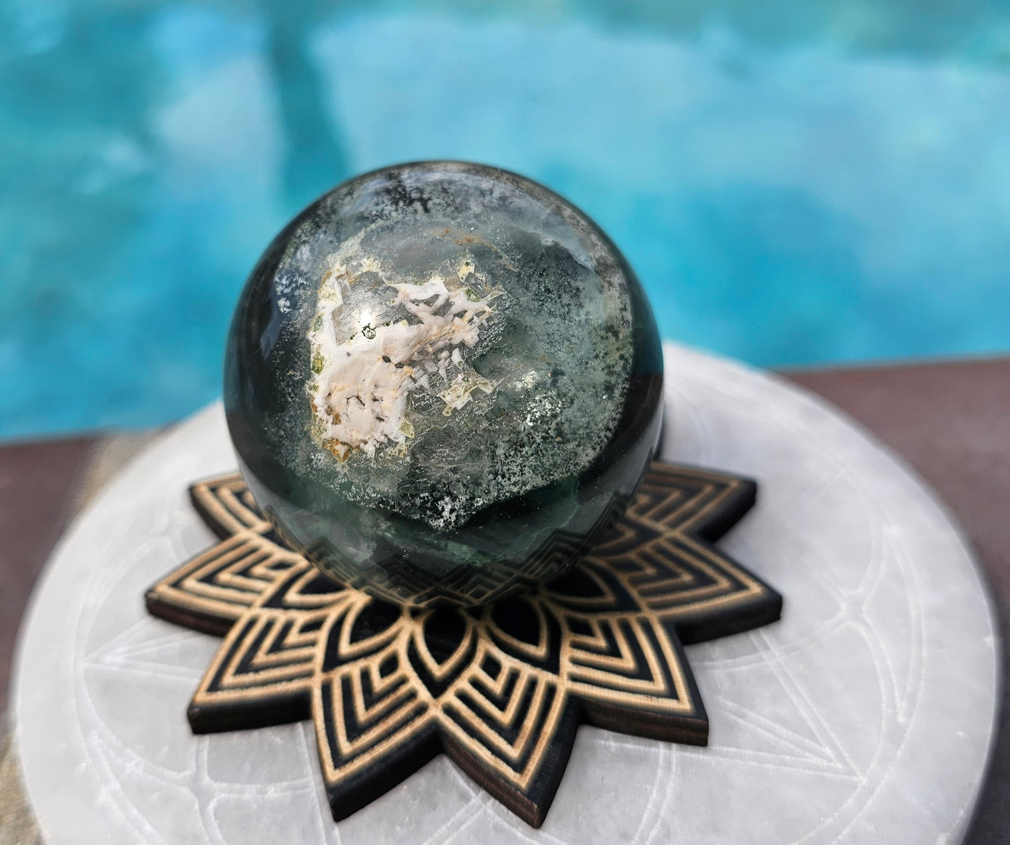 Rainbow Fluorite Sphere
