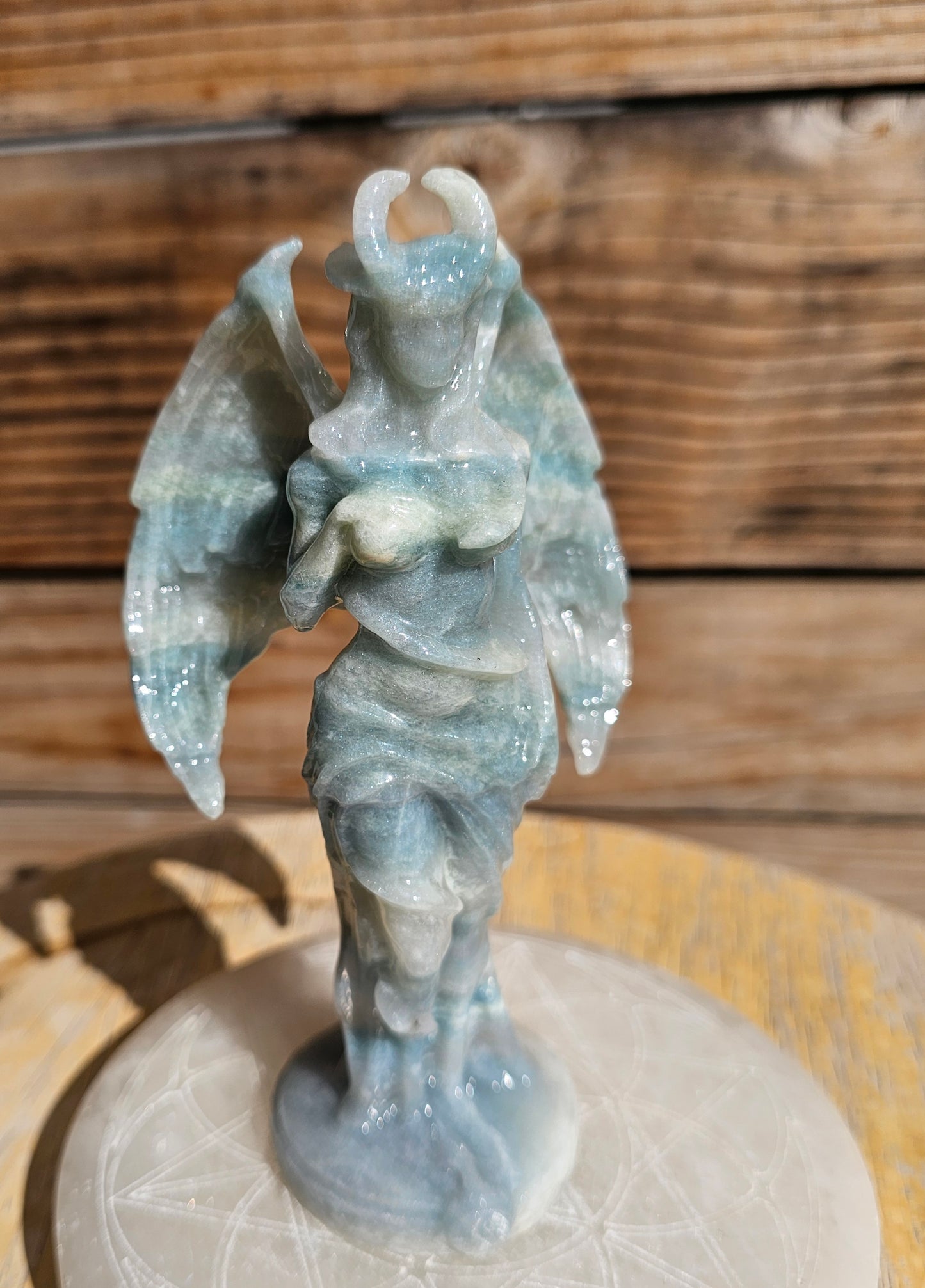 XL Caribbean Calcite Lilith Statue