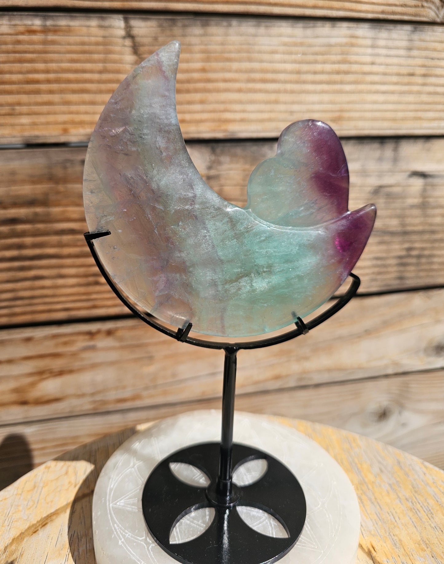 Watermelon Fluorite Moon #2