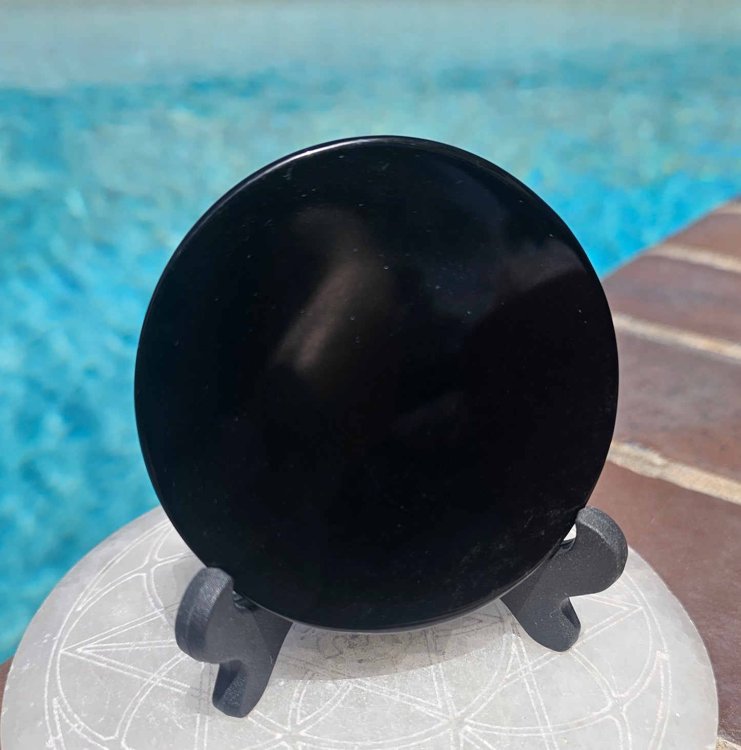Black Obsidian Mirror