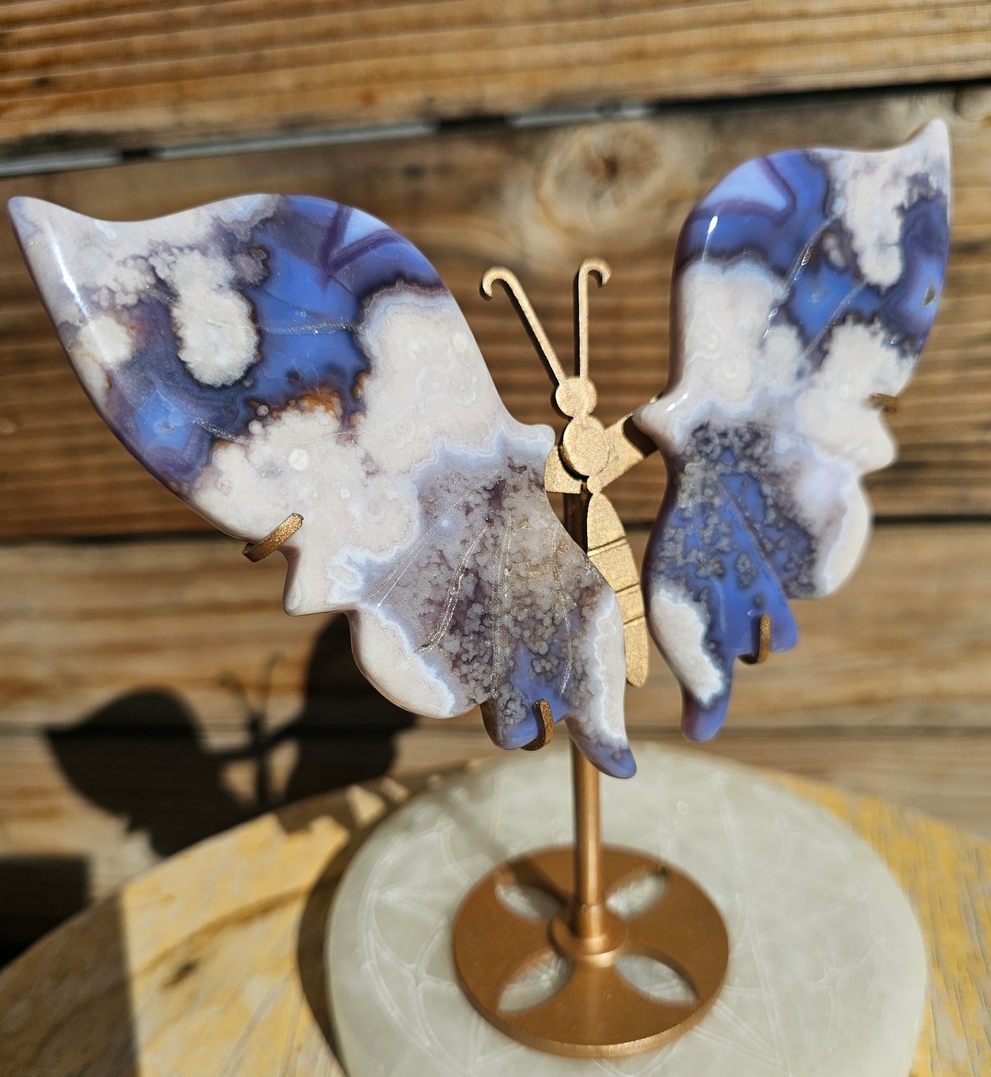 Black Flower Agate Butterfly Wings
