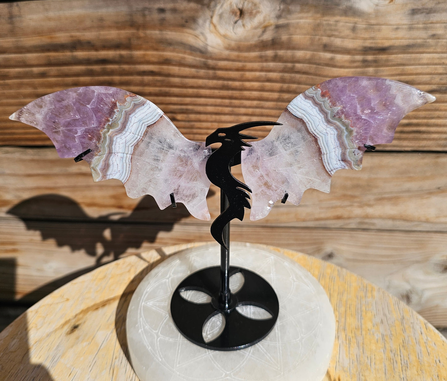 Crazy lace Amethyst Dragon Wings