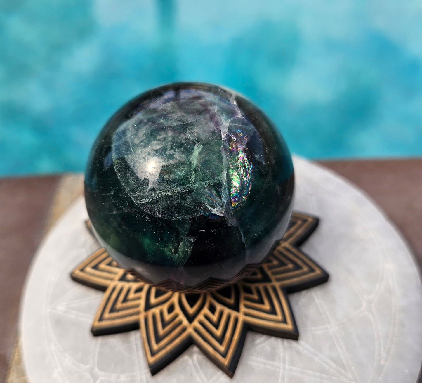 Rainbow Fluorite Sphere #2