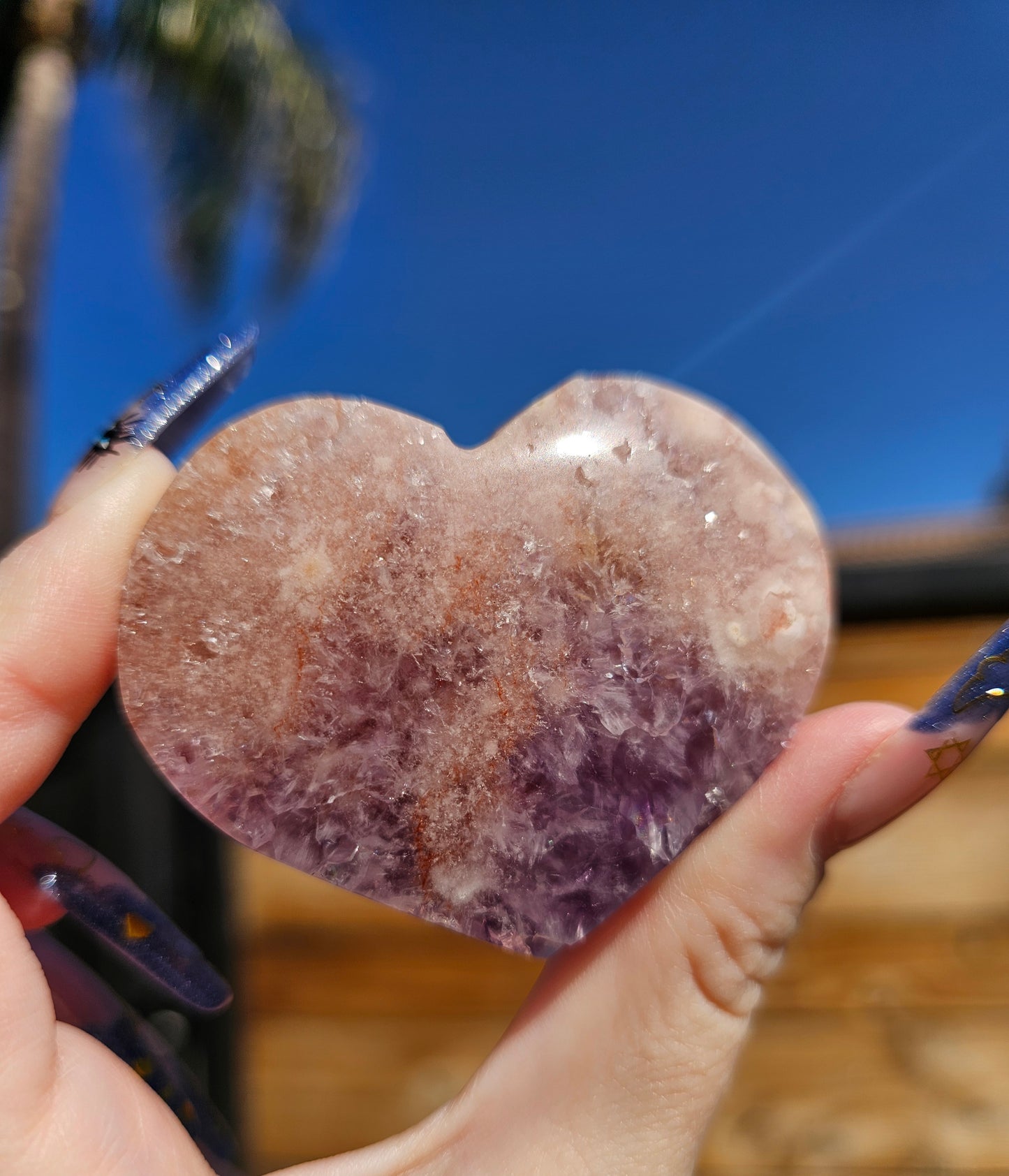 Pink Flower Agate-Amethyst #3