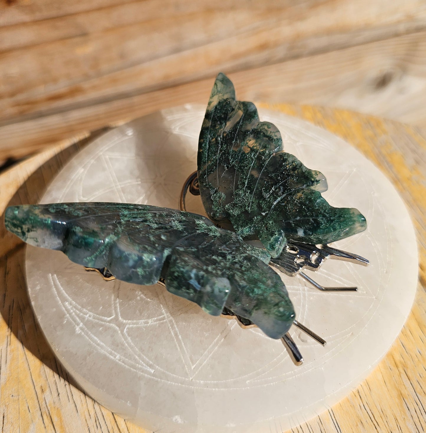 Moss Agate Butterfly