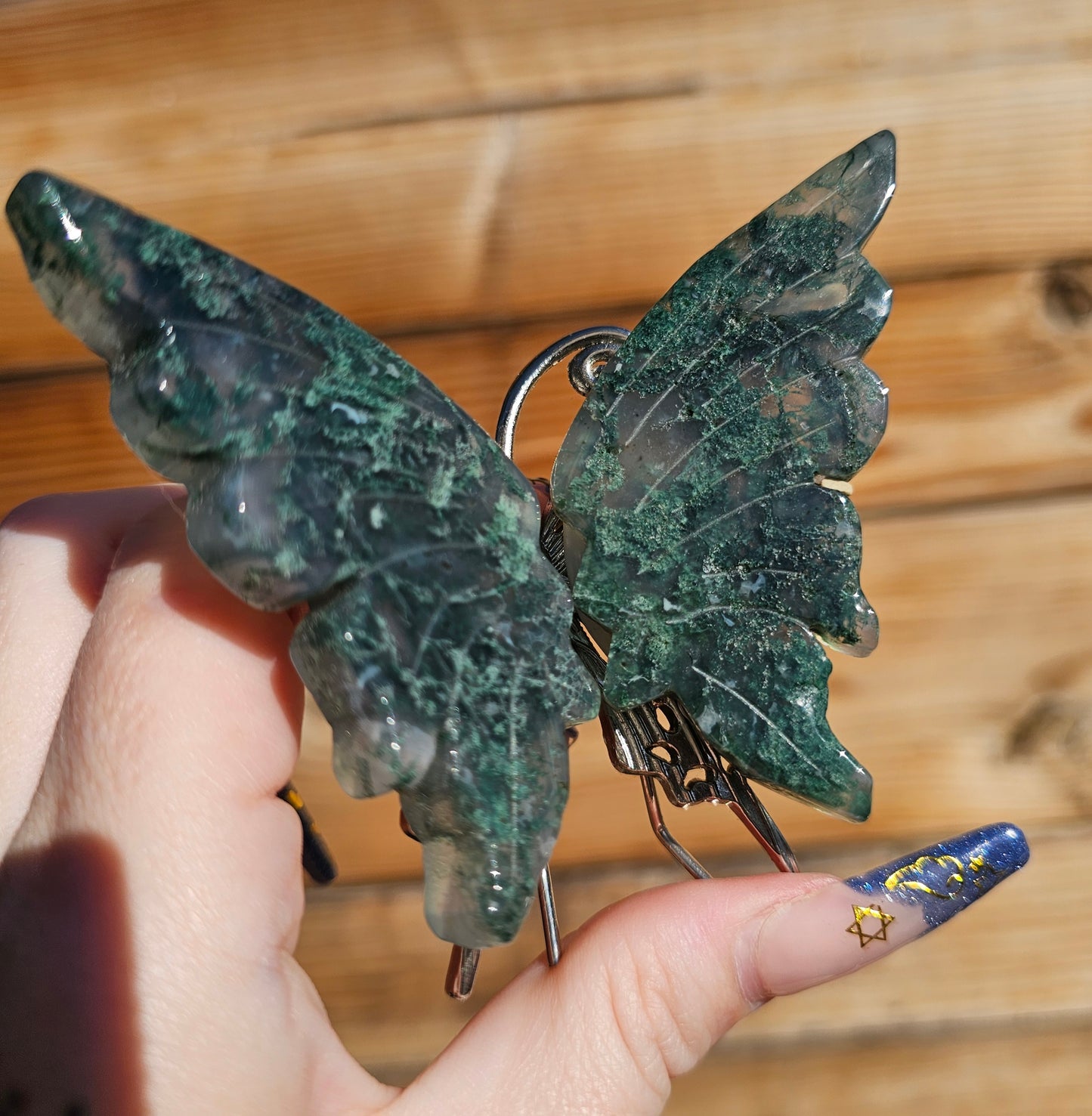 Moss Agate Butterfly