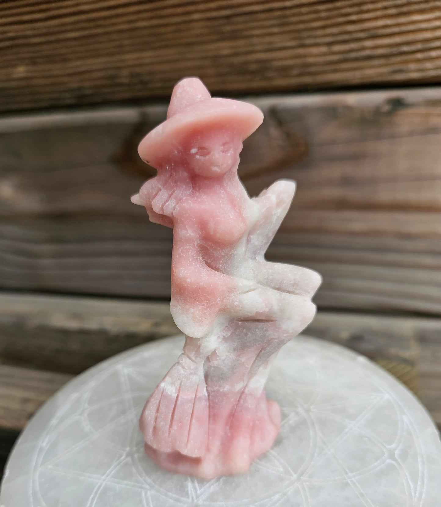 Pink Opal Broom Witch