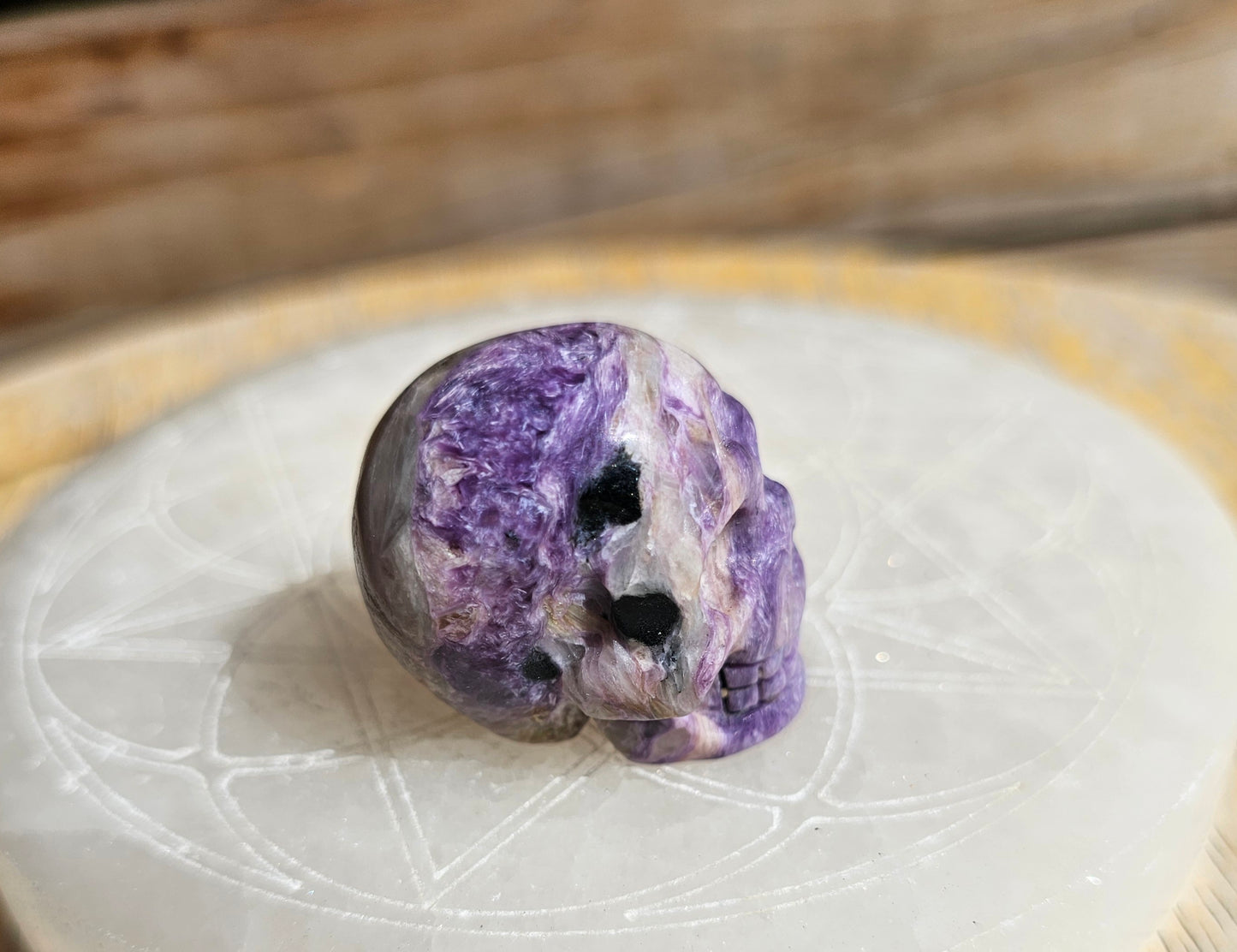 Charoite Skull