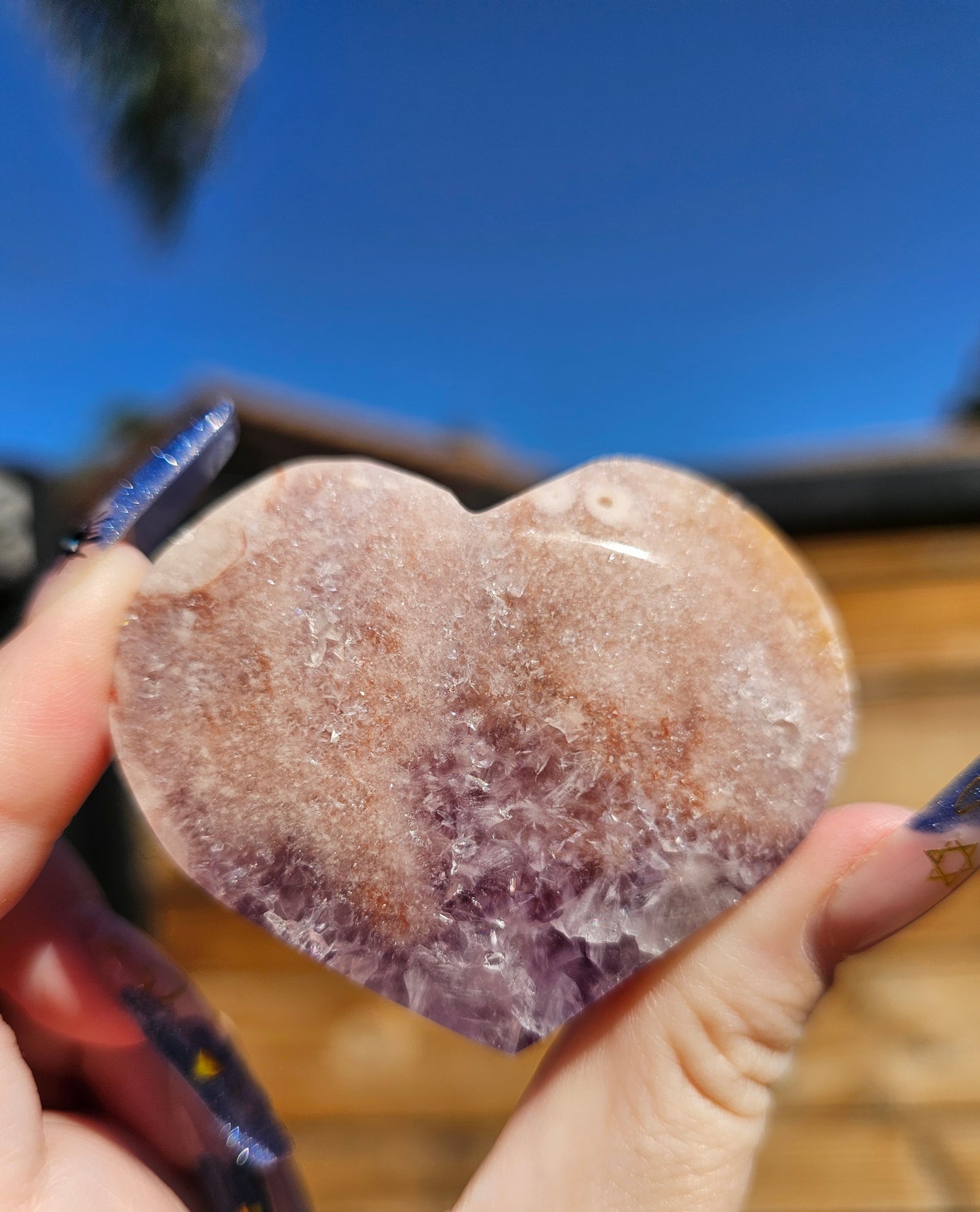 Pink Flower Agate-Amethyst #3