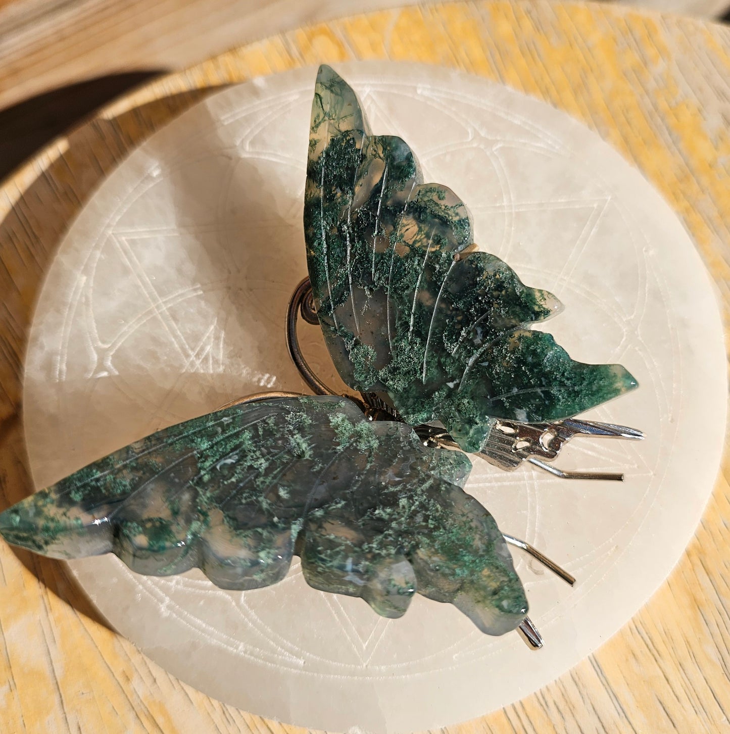 Moss Agate Butterfly