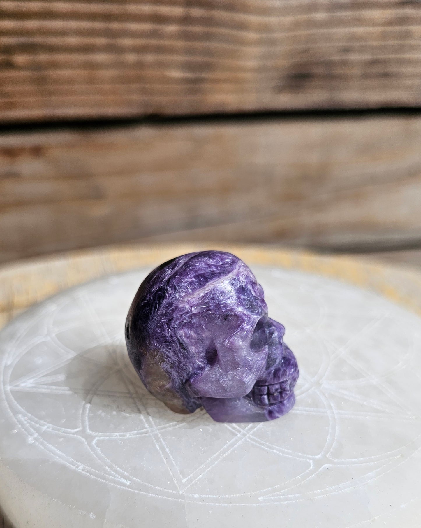 Charoite Skull