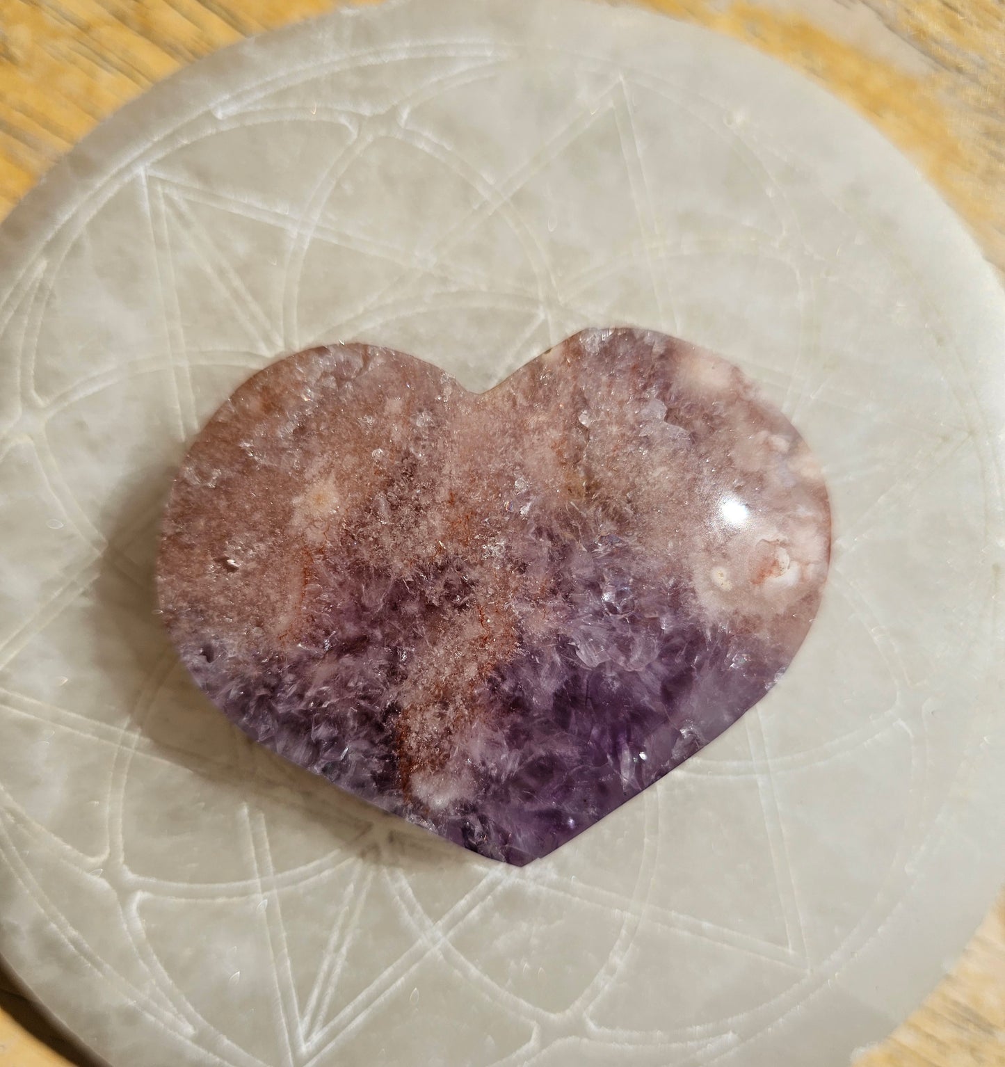 Pink Flower Agate-Amethyst #3