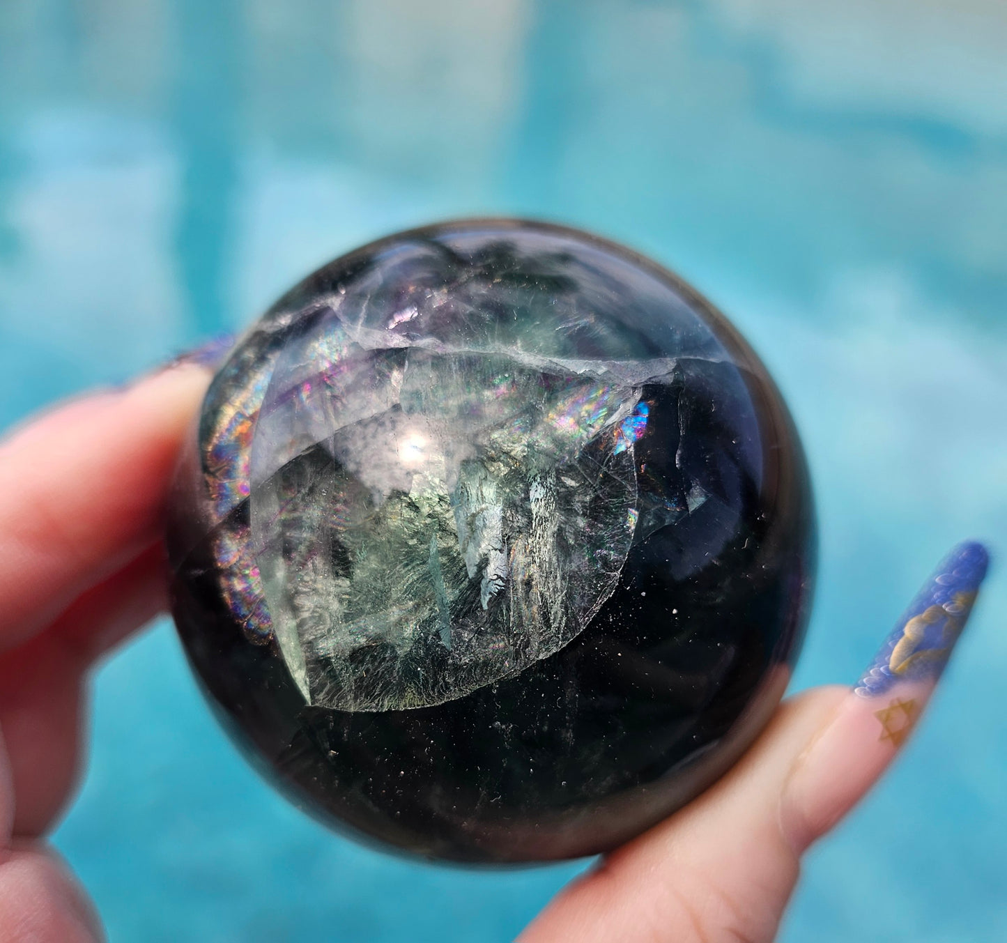 Rainbow Fluorite Sphere #2