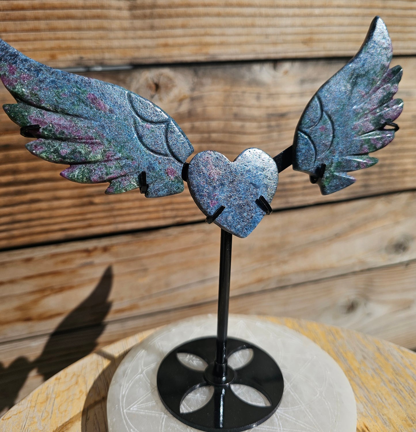 Ruby Kyanite Heart Wings