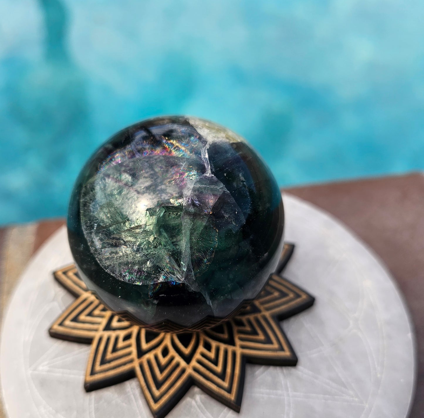 Rainbow Fluorite Sphere #2