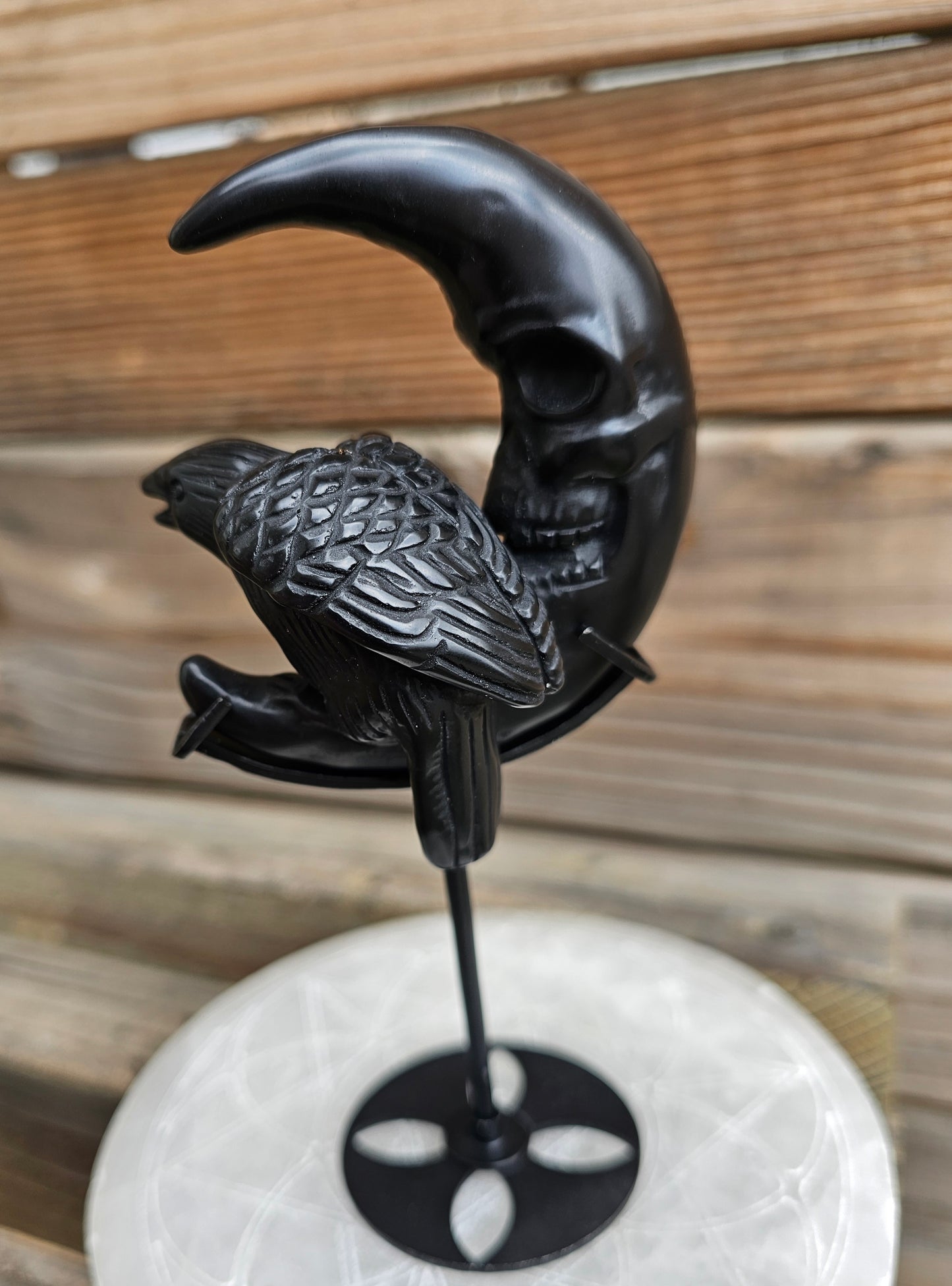 Black Obsidian Raven Moon