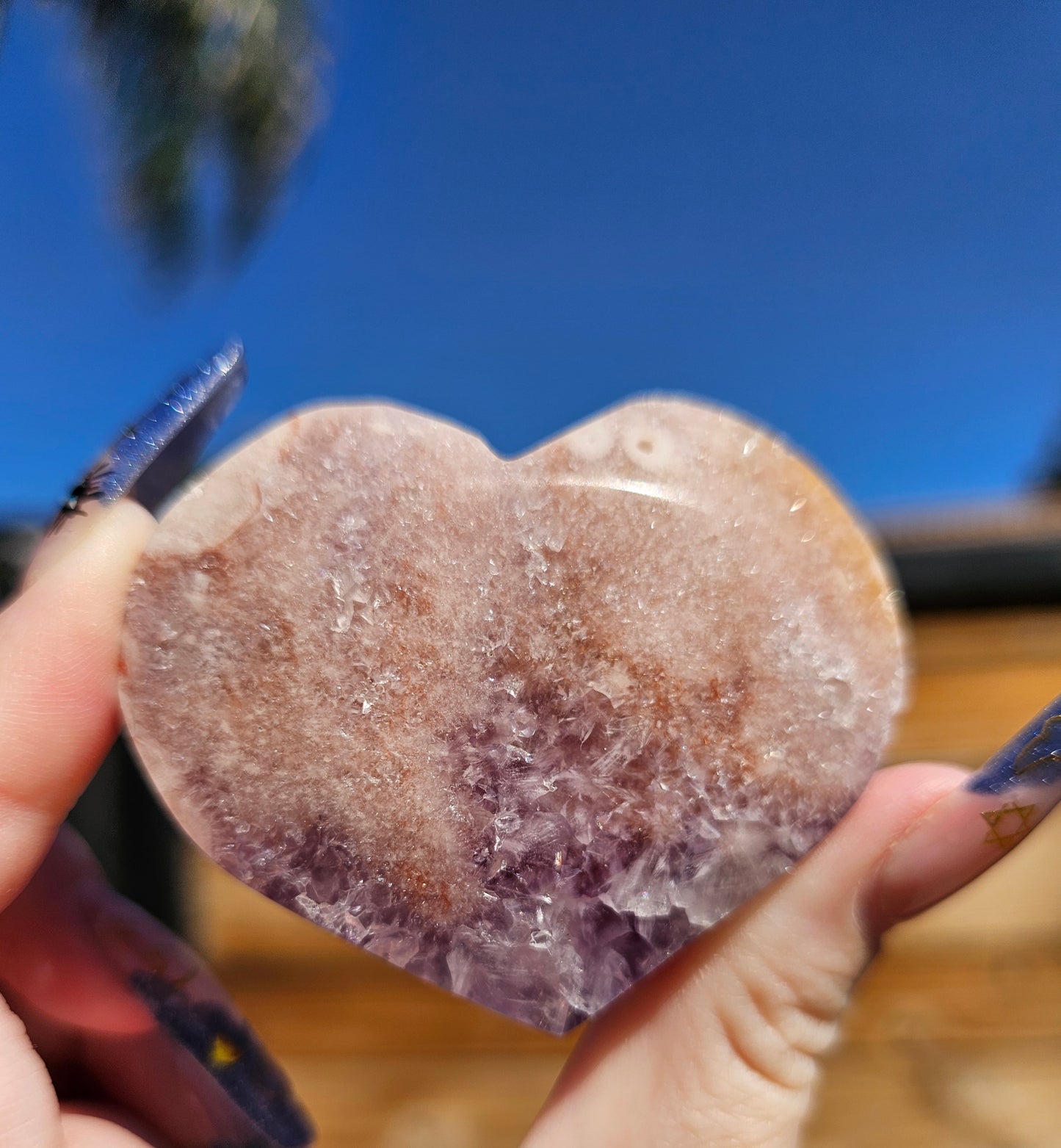 Pink Flower Agate-Amethyst #3