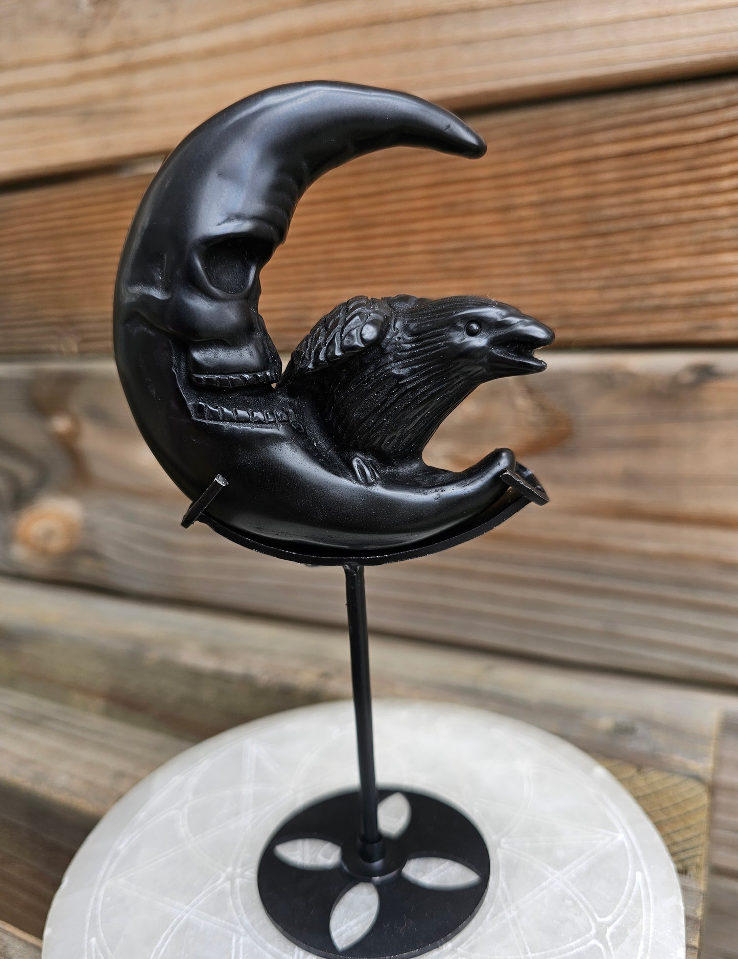 Black Obsidian Raven Moon
