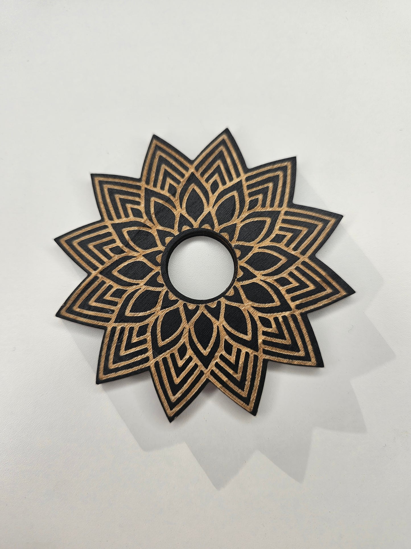 Decorated Wooden Sphere Holder