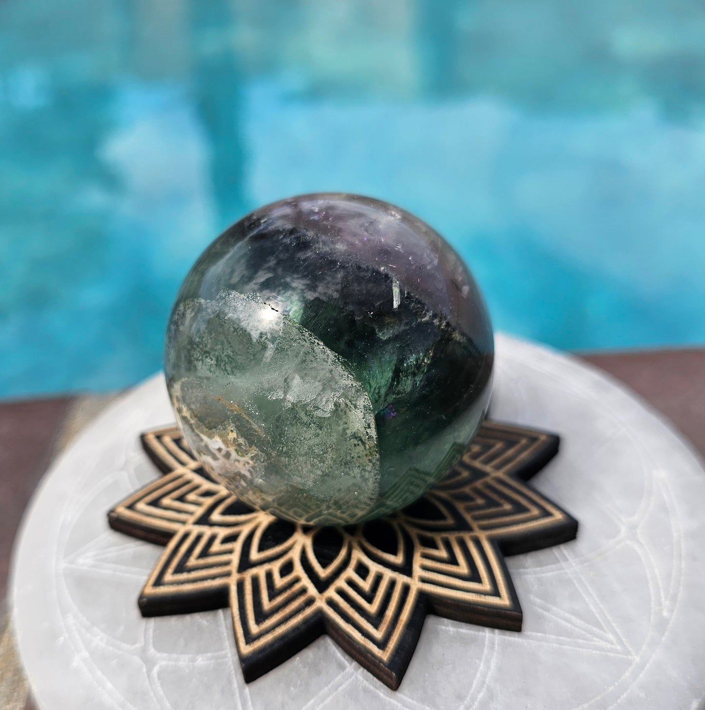 Rainbow Fluorite Sphere