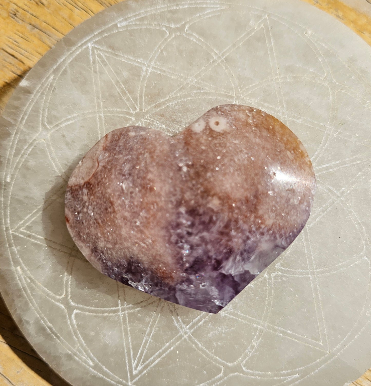 Pink Flower Agate-Amethyst #3