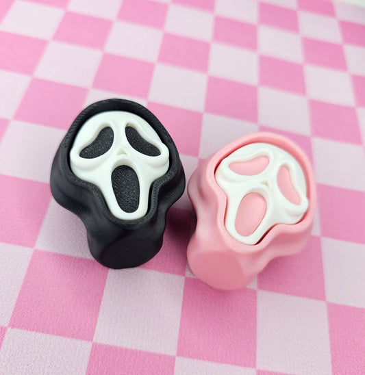 Spooky Face Fidget Clicker (Black)