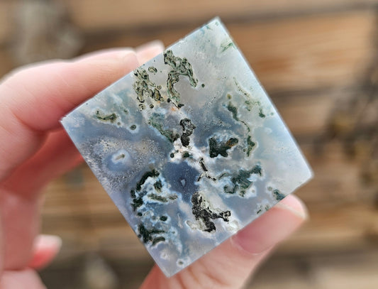 Moss Agate Cube *D