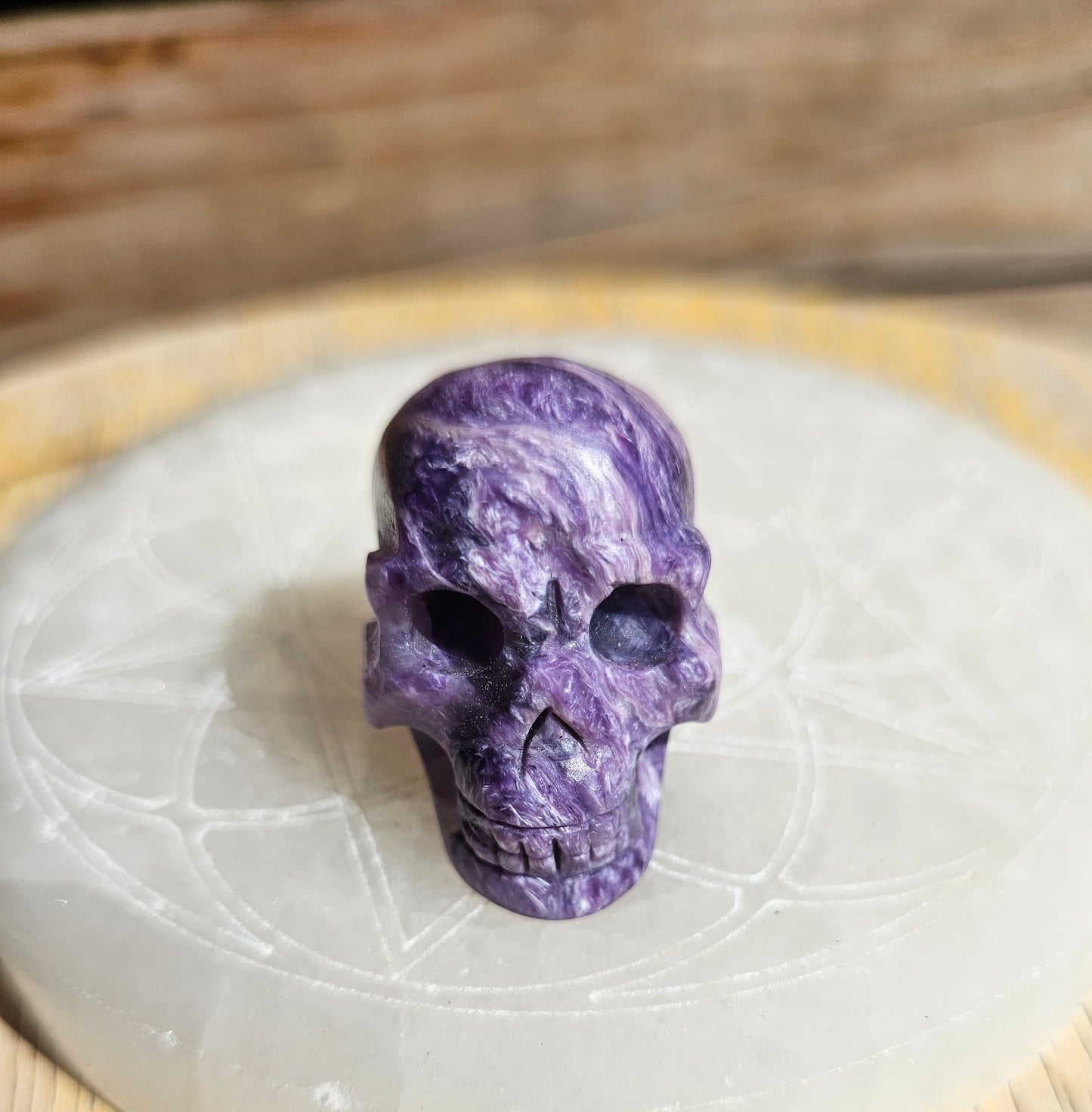 Charoite Skull