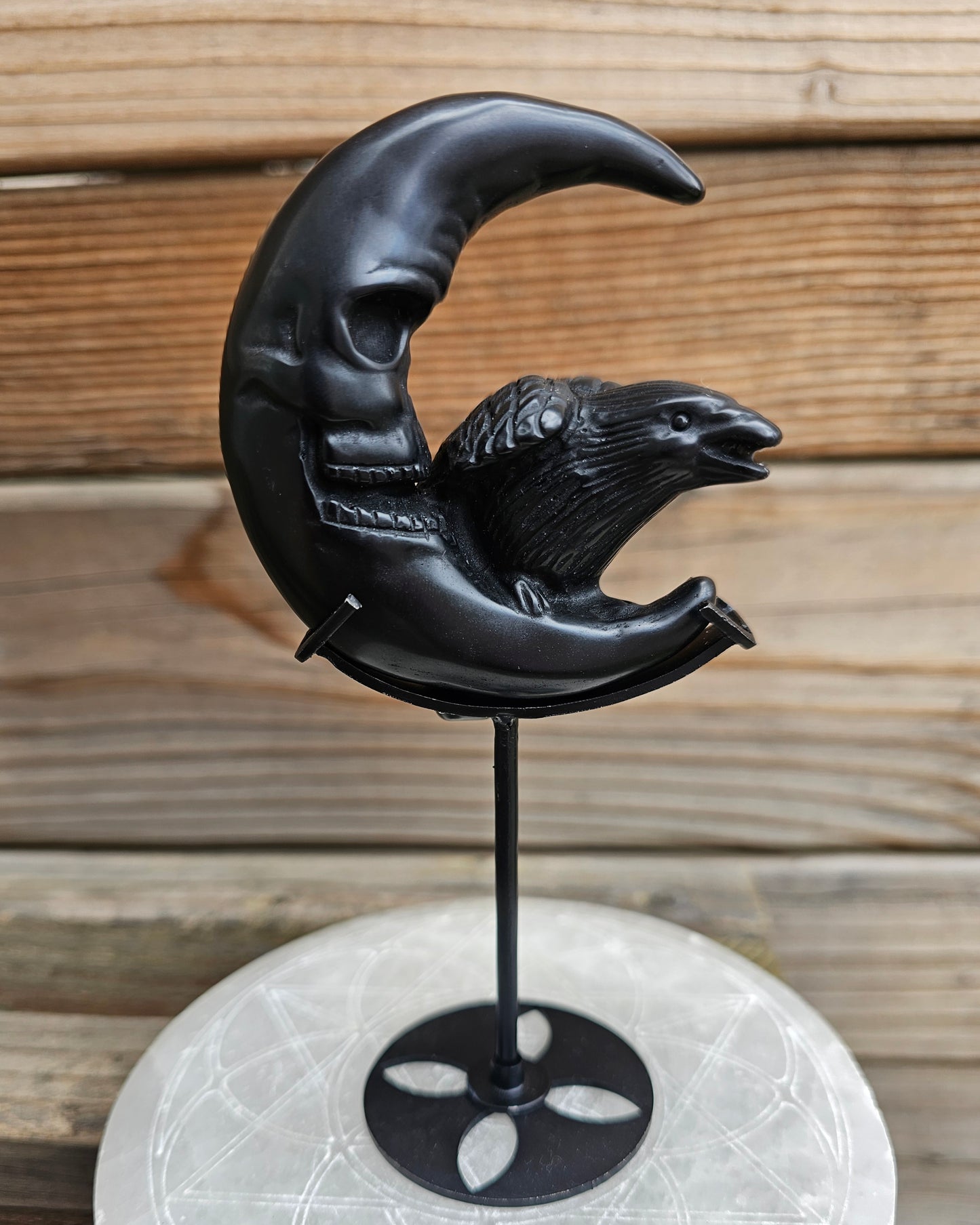 Black Obsidian Raven Moon