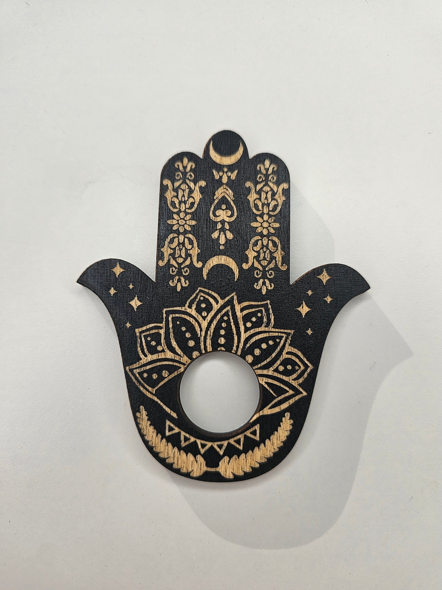 Decorated Wooden Sphere Holder
