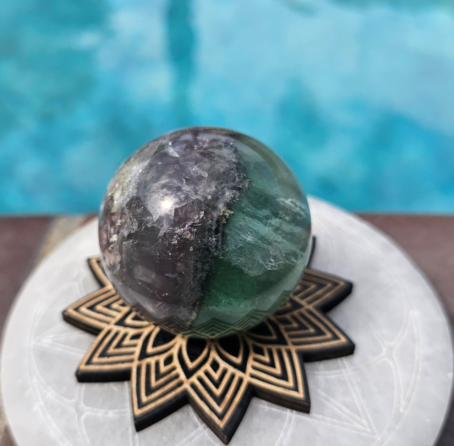 Rainbow Fluorite Sphere