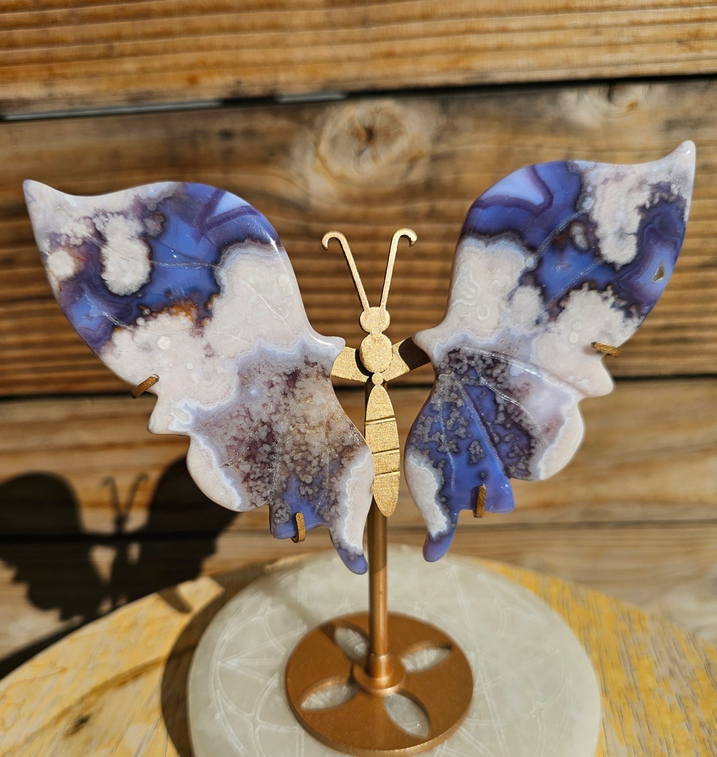 Black Flower Agate Butterfly Wings