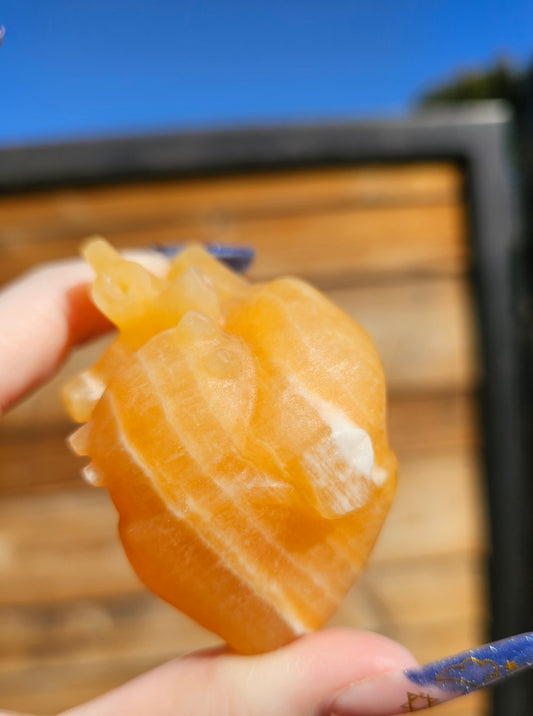 Orange Calcite Ghouls Heart