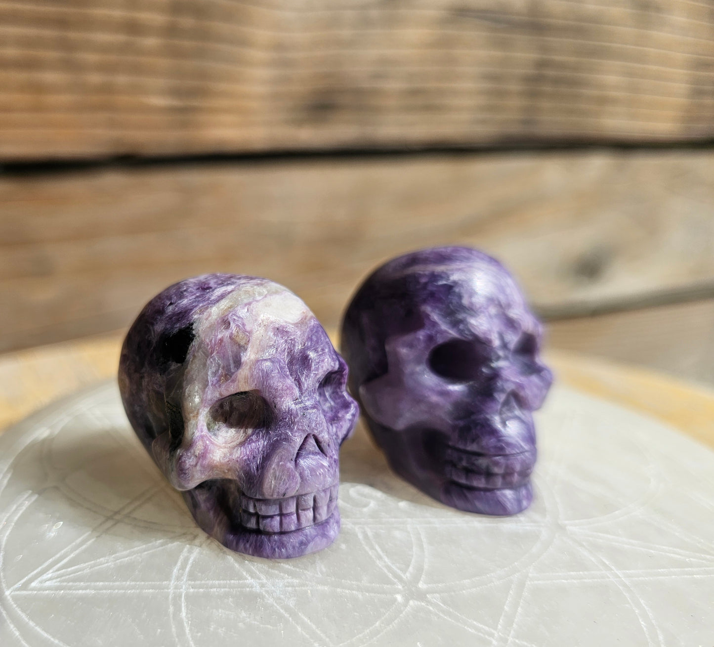 Charoite Skull