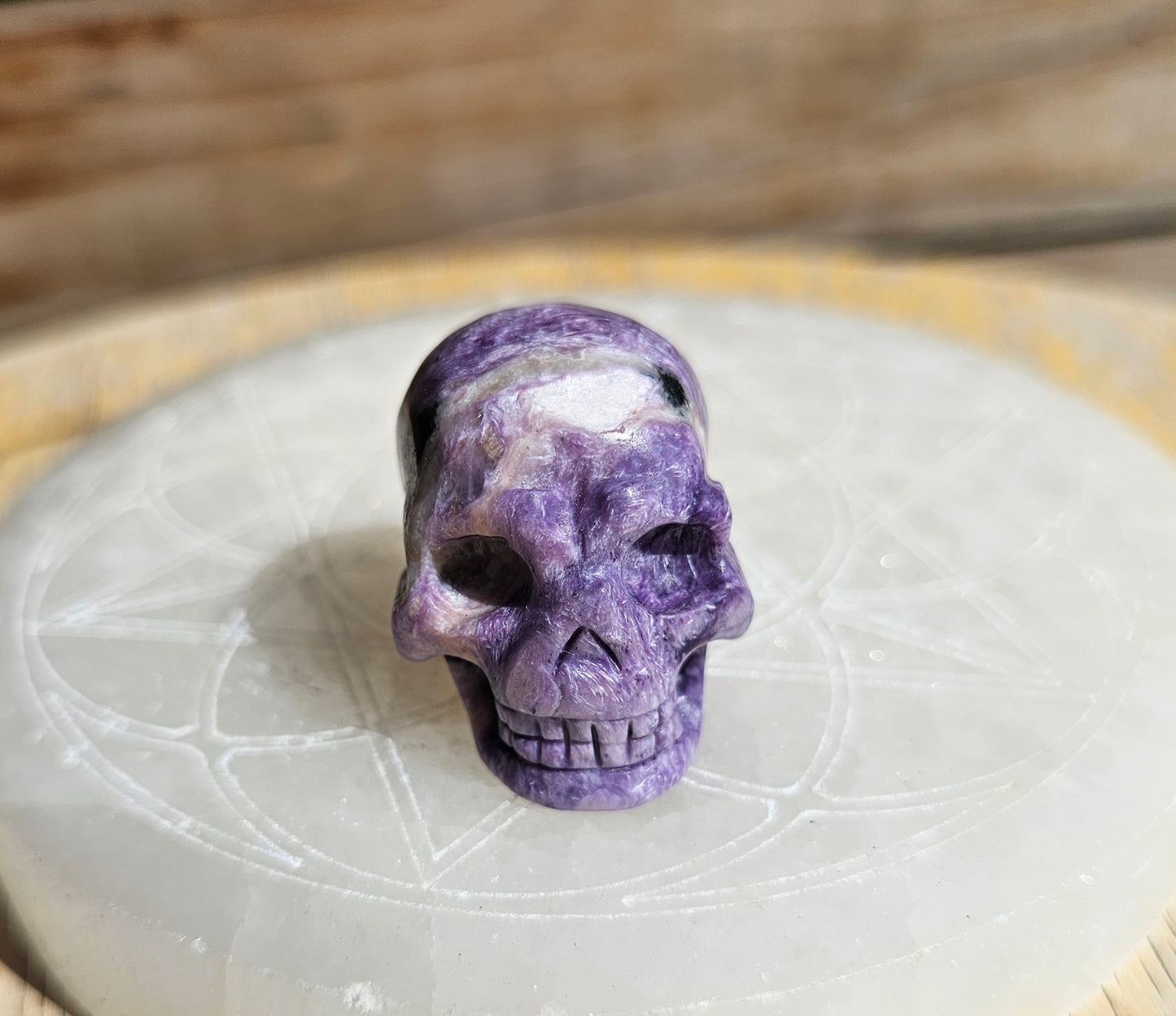 Charoite Skull