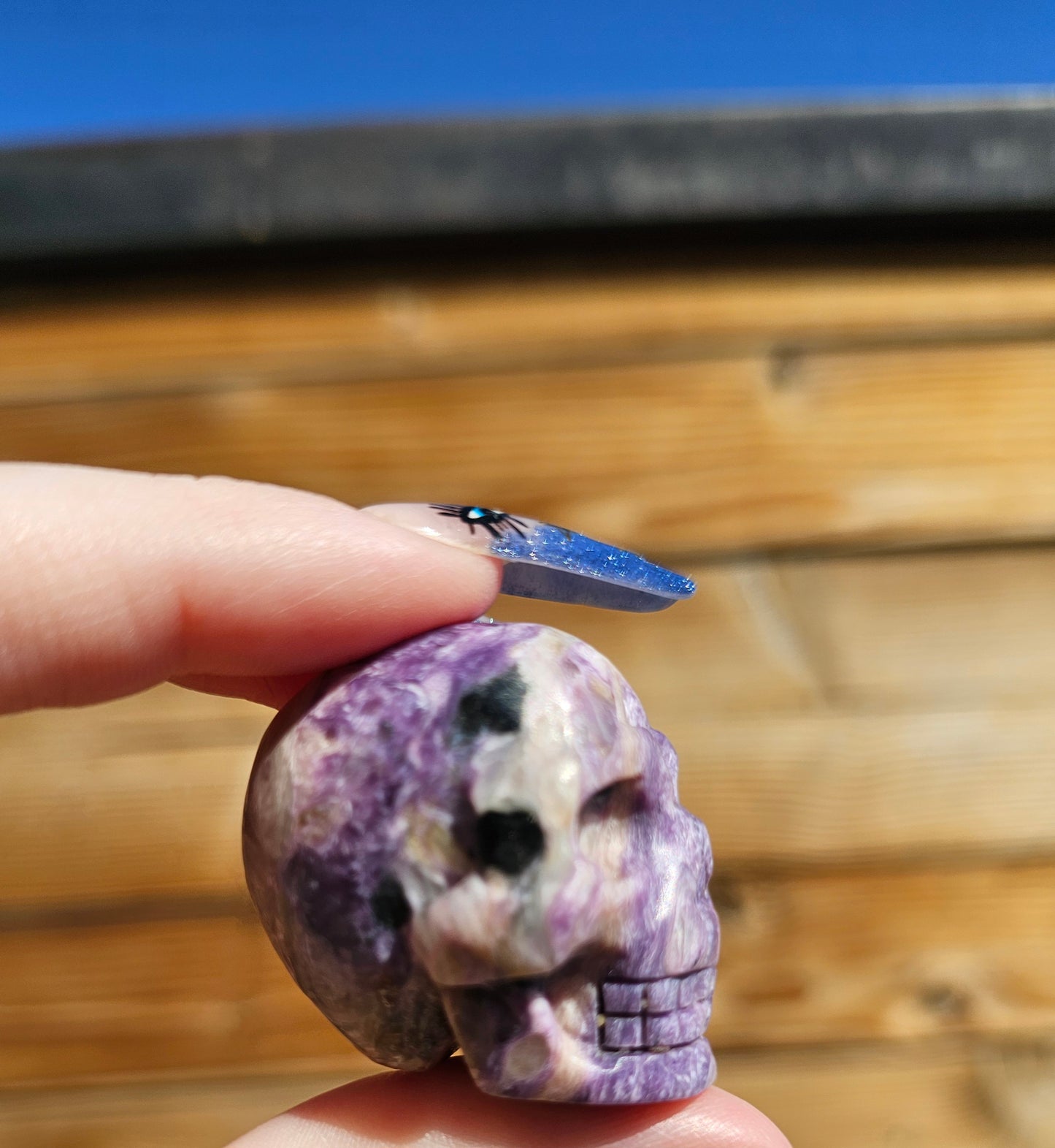 Charoite Skull