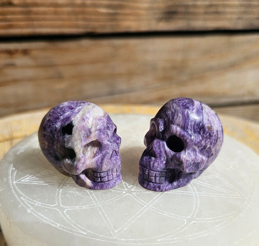 Charoite Skull