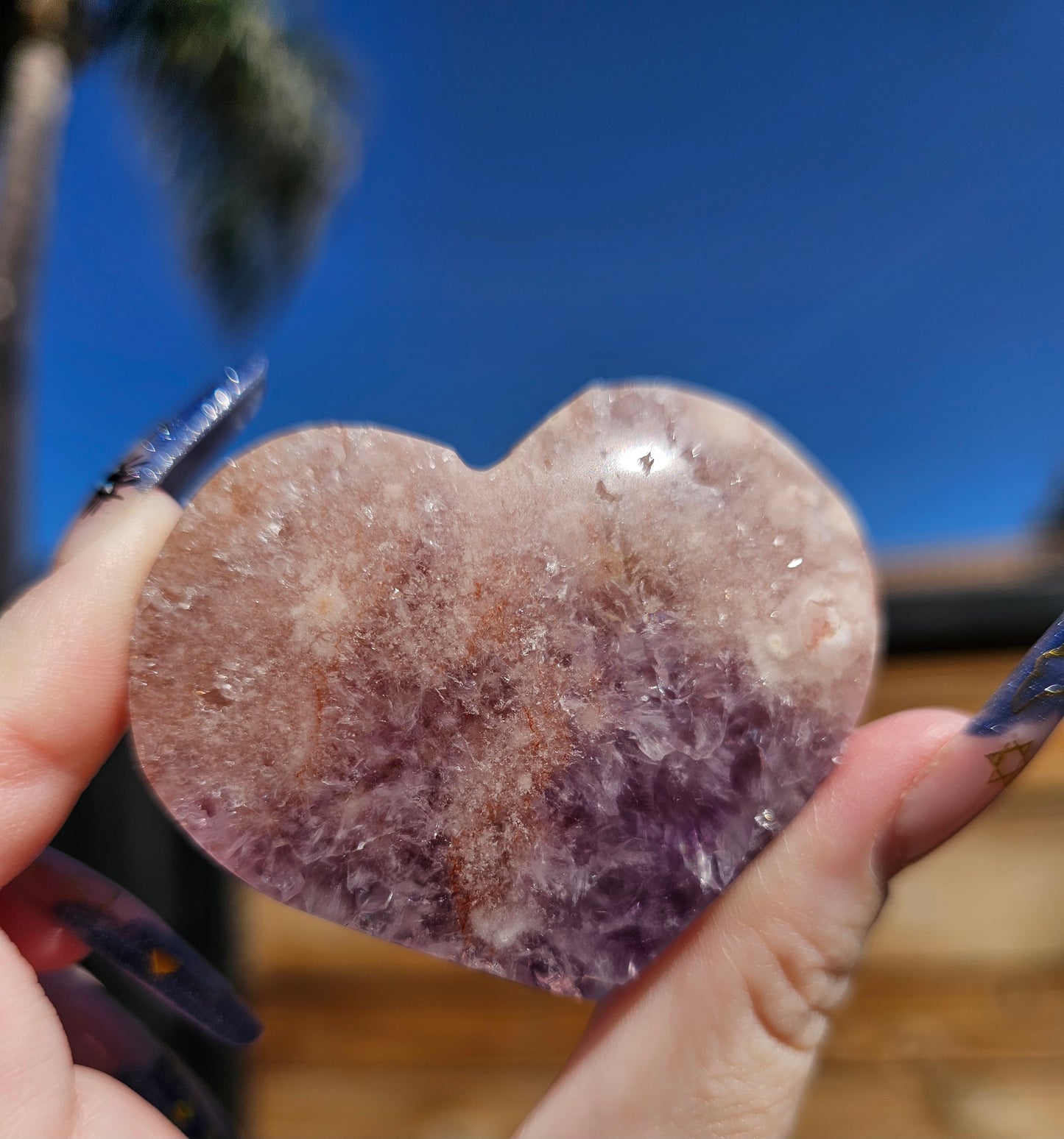 Pink Flower Agate-Amethyst #3