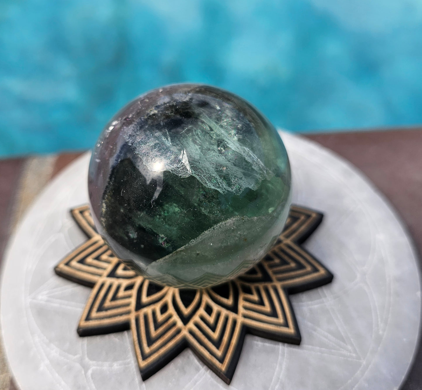 Rainbow Fluorite Sphere