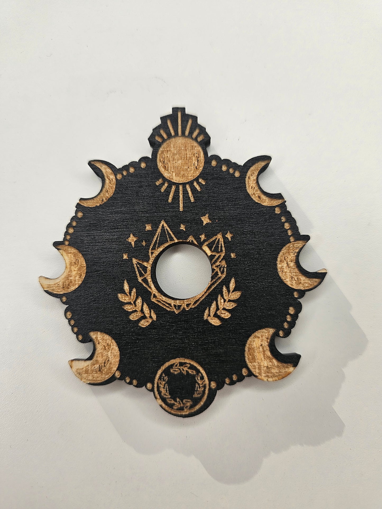Decorated Wooden Sphere Holder