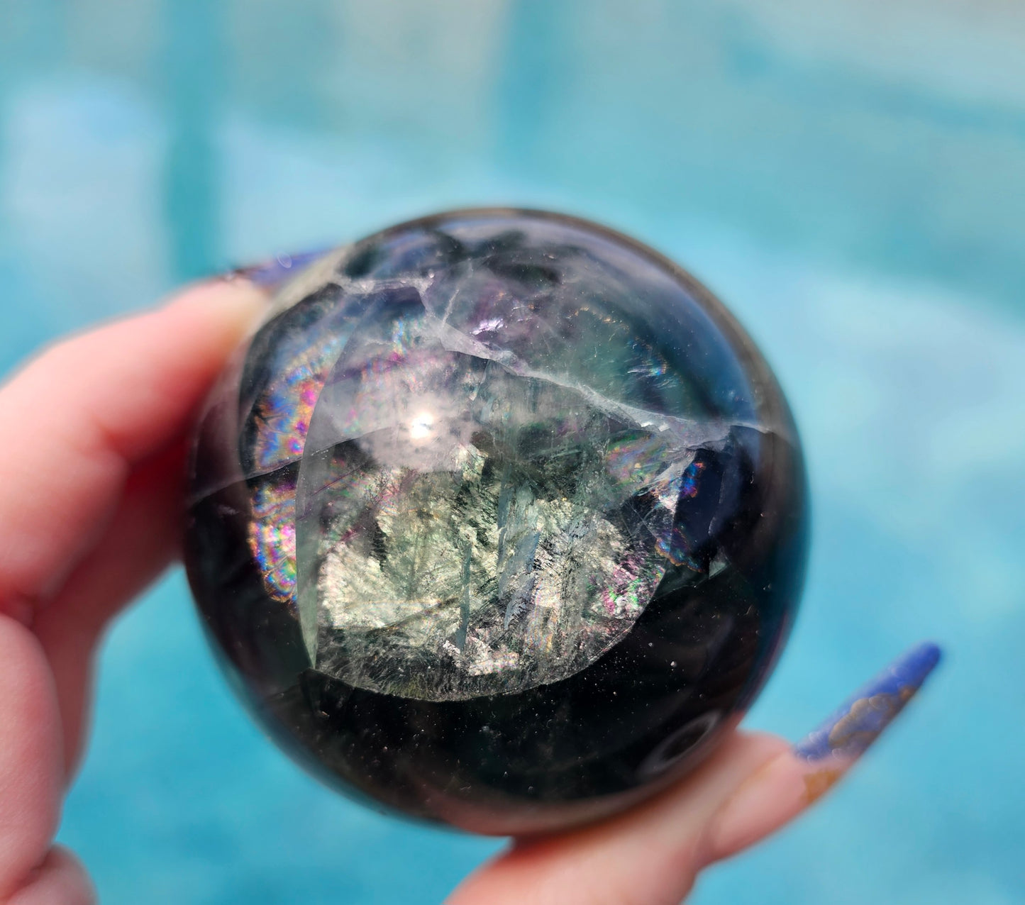 Rainbow Fluorite Sphere #2