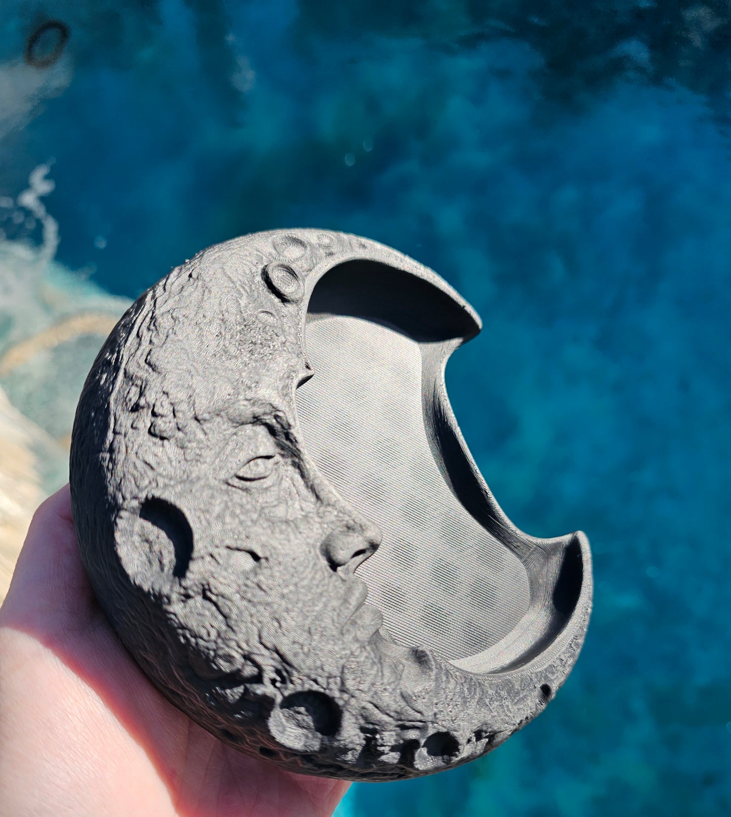 3D Printed Moon Face Trinket Dish