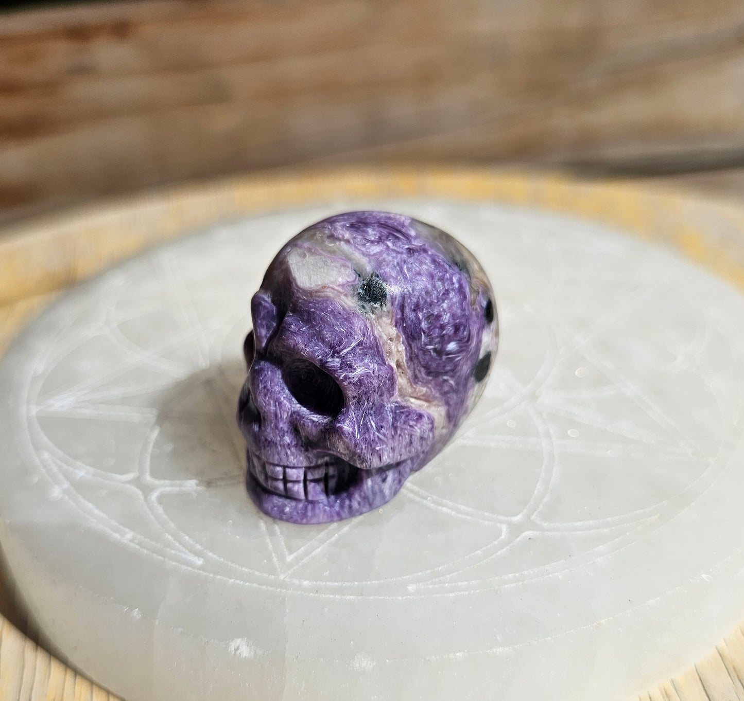 Charoite Skull