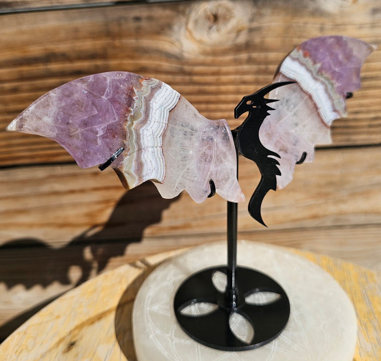 Crazy lace Amethyst Dragon Wings