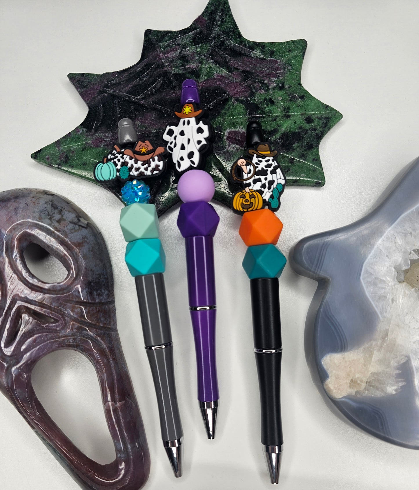 Spooky Western Beaded Pen