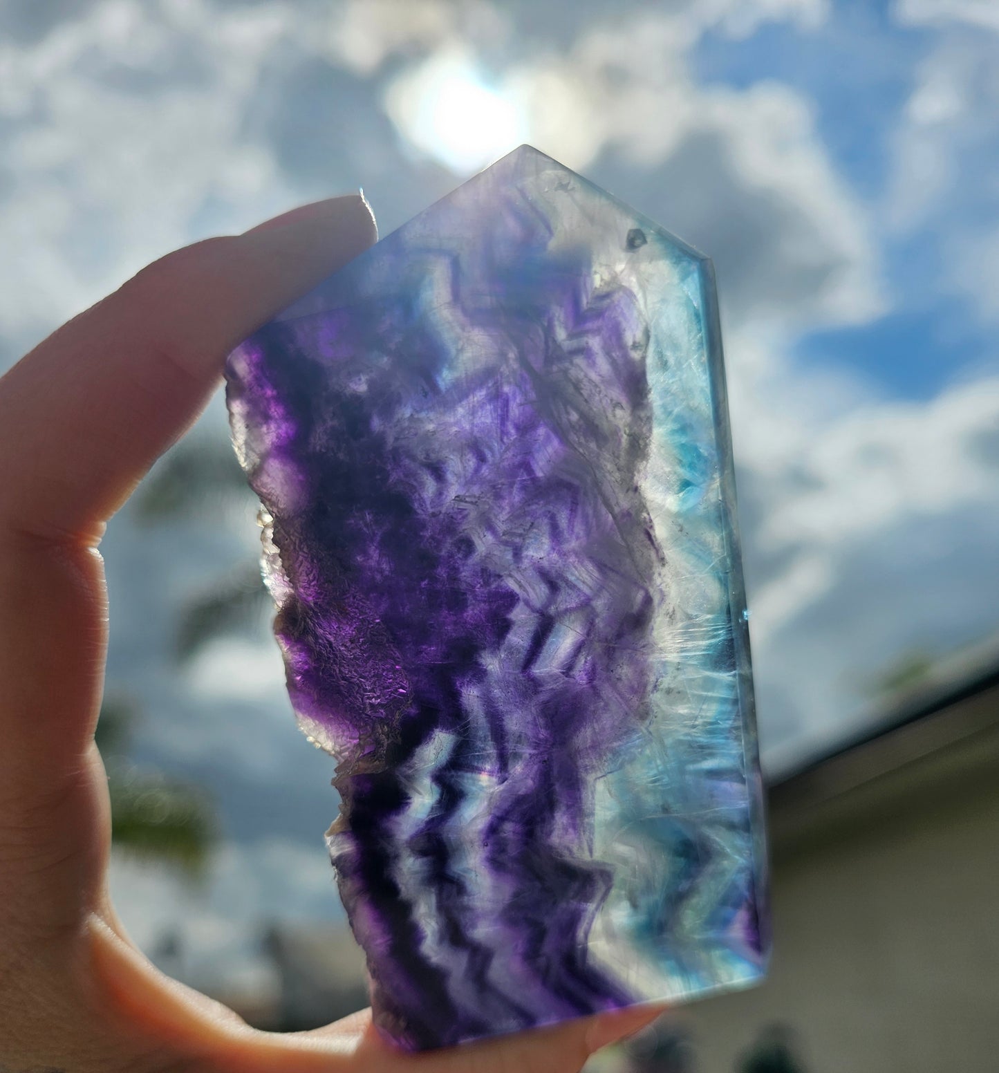 Rainbow Fluorite Tower *C