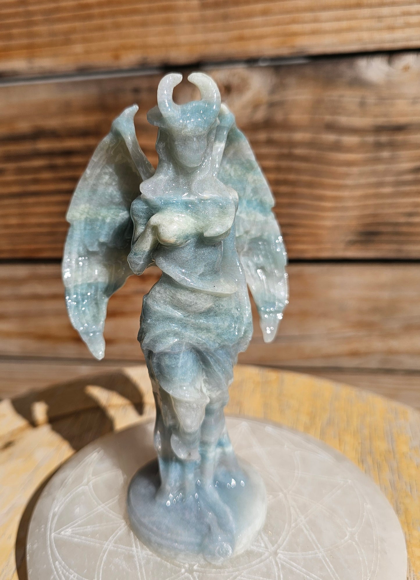 XL Caribbean Calcite Lilith Statue