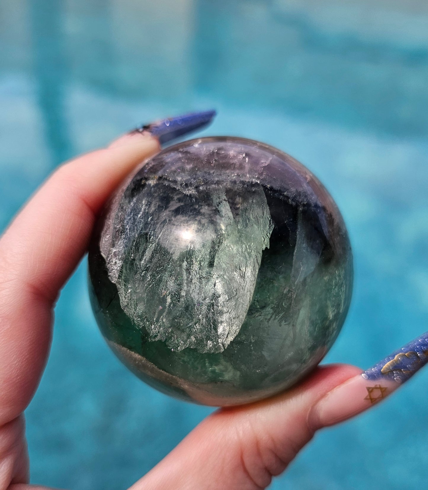 Rainbow Fluorite Sphere