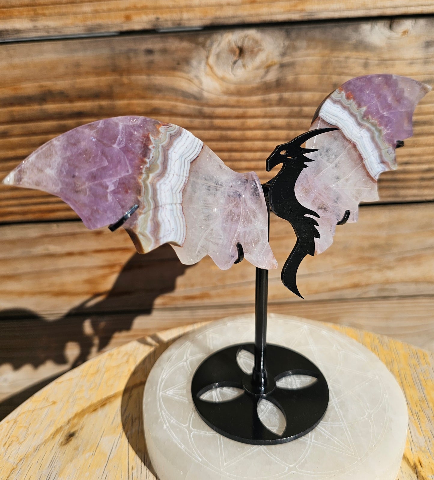 Crazy lace Amethyst Dragon Wings