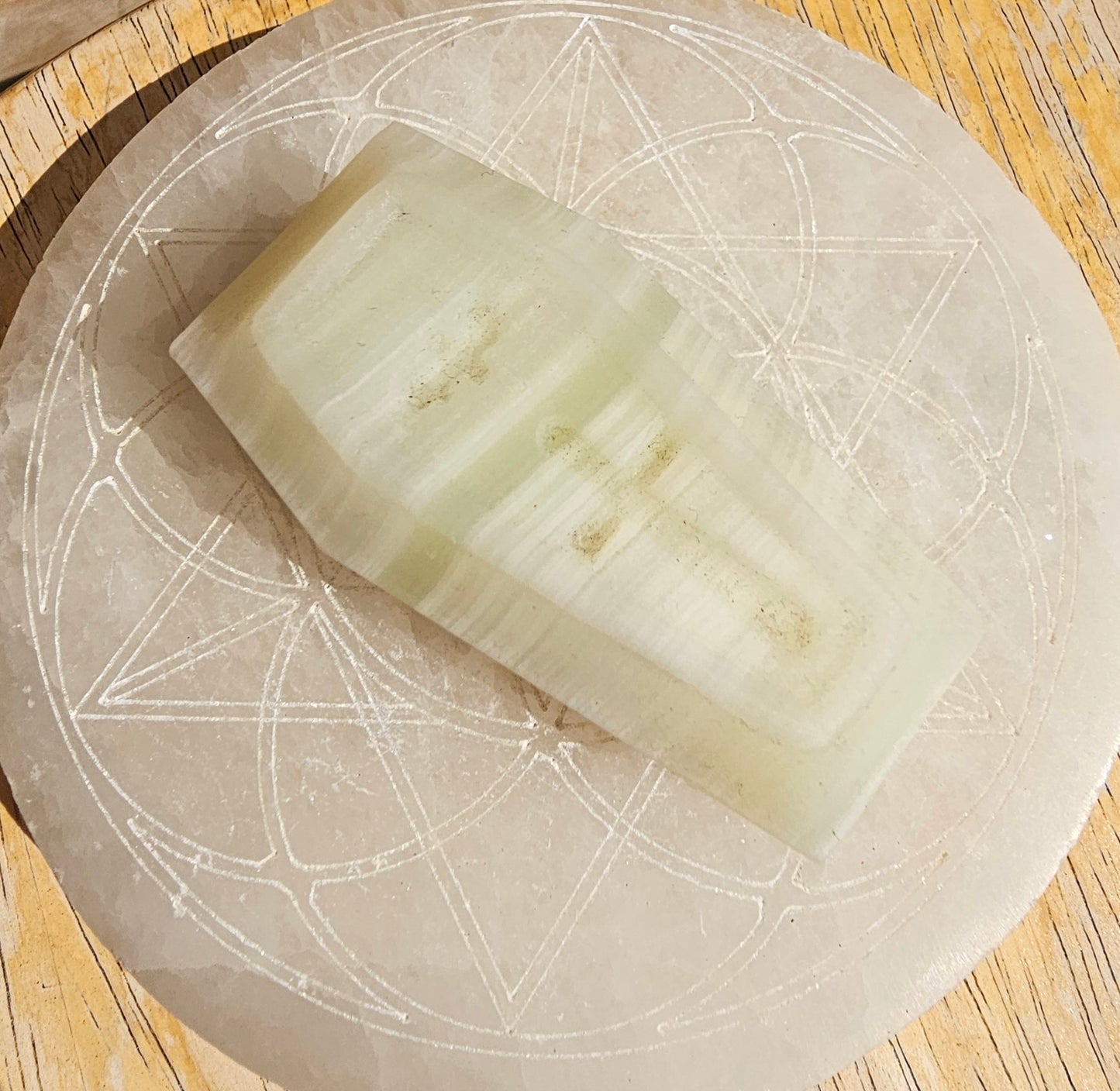 Pistachio Calcite Coffin